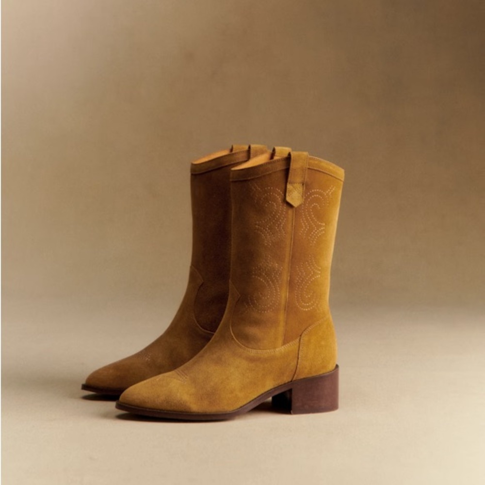 Sezane Ivana Boots in Tan Size 7